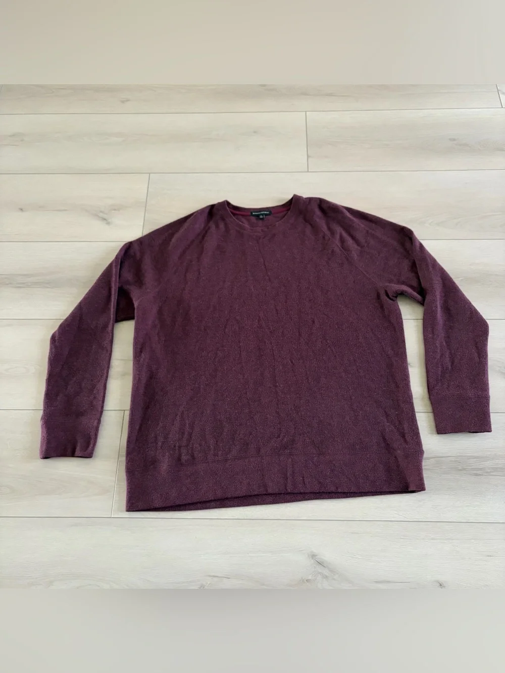 Banana Republic Long Sleeve Crew Neck Sweater Men Size XXL Burgundy Cotton Blend
